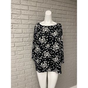 Merona Satin Floral Blouse Size XXL